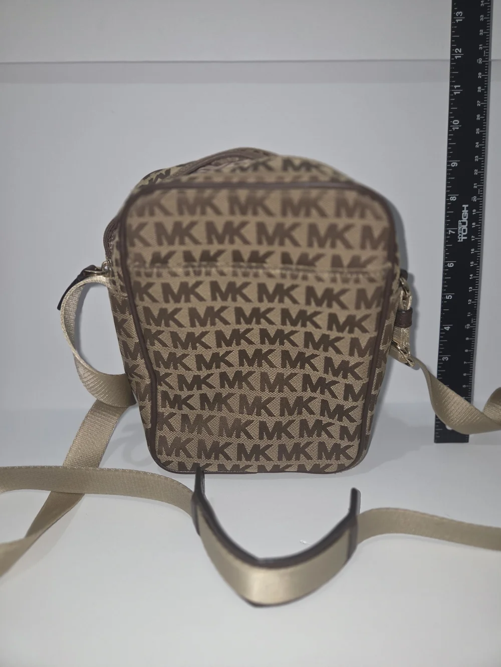 Michael Kors Men’s Brown MK Monogram Crossbody Bag